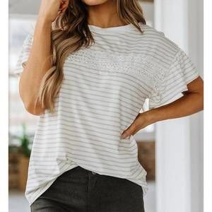 NEW LIAM & COMPANY lucas ruffle sleeve blouse in apricot